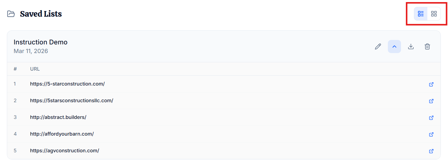 Search results in tile view